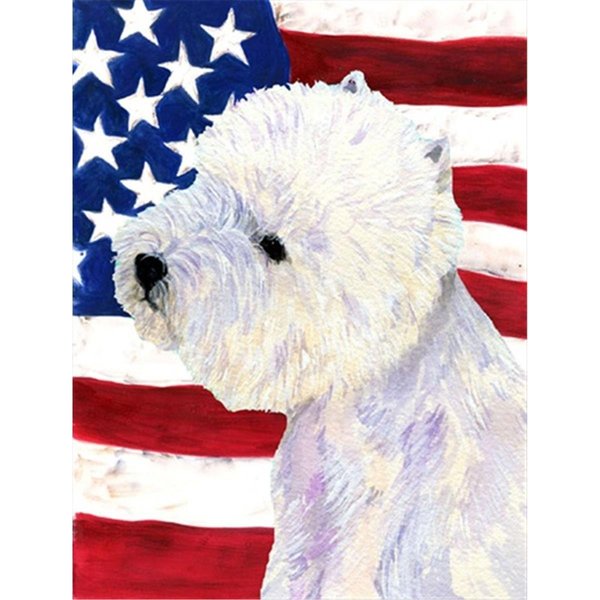 Carolines Treasures 11 x 15 In. Usa American Flag With Westie Flag- Garden Size SS4249GF